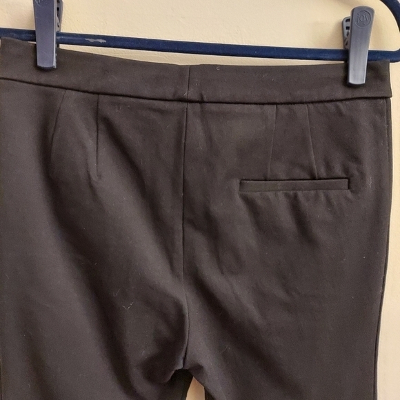 ZARA WOMAN Black Straight Leg Pants with Zippered Hems - Picture 7 of 12